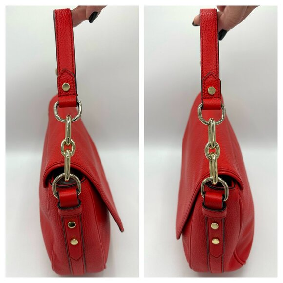 EUC Kate Spade Red Alecia Mulberry Street Messenger Top Handle Crossbody Bag - Picture 6 of 14